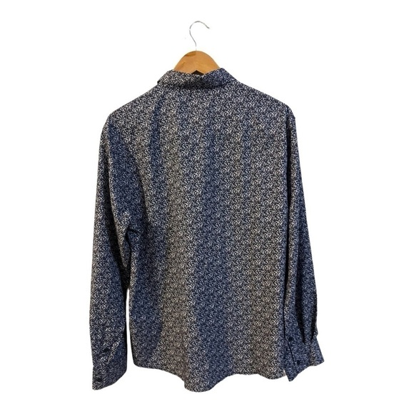 NWT Magaschoni Men's Printed Woven Button Down Shirt Style Size Large L - Picture 3 of 6